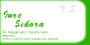 imre sikora business card